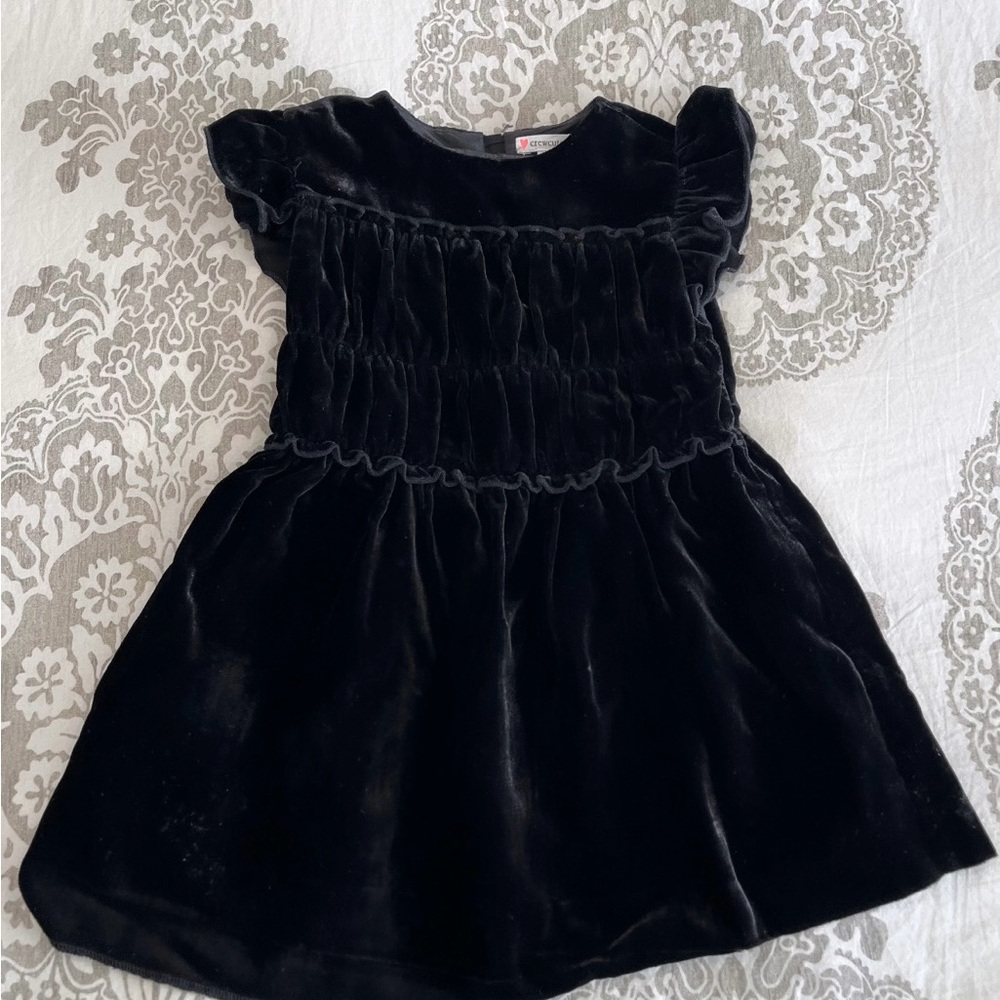 J. Crew Girls’ Smocked - Waist Dress in Velvet